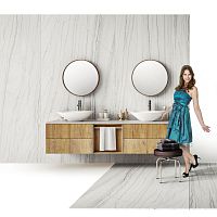 Double vanity top MAXIMUS MACAUBASporcelain stoneware