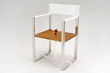 Contemporary chair RED PULLfabricfoldingsled base