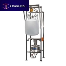 Vibrating big bag unloading machine with lifting deviceautomatic