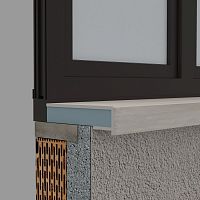 Plaster window sill DK-FENSTERBANKextruded polystyreneexterior
