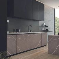 Contemporary kitchen MODERNESwoodenislandL-shaped