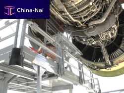 Engine access platform movable