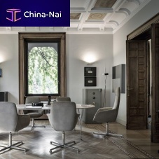 Contemporary chair Mea HCindoorfabricleather