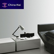 Contemporary bedside table BOXESlacquered woodrectangularwith drawer