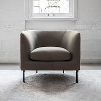 Contemporary armchair DELTA fabricmetalwith removable cover