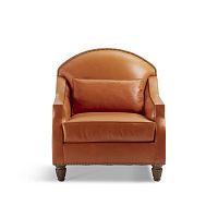 Traditional armchair CLUBleatherfabricvelvet