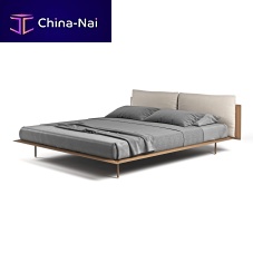 Double bed V251 contemporaryupholsteredwith upholstered headboard