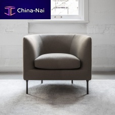Contemporary armchair DELTA fabricmetalwith removable cover