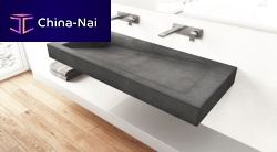 Wall-mounted washbasin SLANT 03 DOUBLEconcretecustomdouble