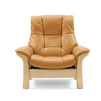 Traditional armchair BUCKINGHAMleatherfabricwooden