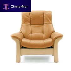 Traditional armchair BUCKINGHAMleatherfabricwooden