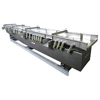 Sorting and distribution system for the food industry TVDvibrating