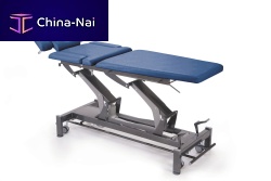Electric massage table Montane Andeson casterswith adjustable height backrest3-section