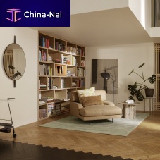 Scandinavian design chaise longue FLANEURvelvetlinenleather