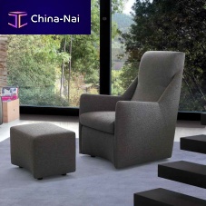 Contemporary armchair MULTIBEDleatherfabricwith footrest