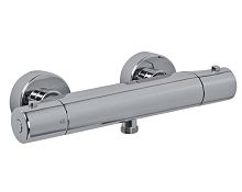 Double-handle shower mixer tap F4205/1wall-mountedthermostaticchromed metal