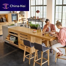 Contemporary kitchen ECHT.ZEITsolid woodislandmedium-size