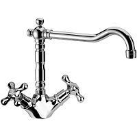 Countertop double-handle mixer tap 43LIAchrome-plated brasskitchen1-hole