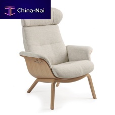 Contemporary armchair TIMEOUTleatherfabricwith footrest