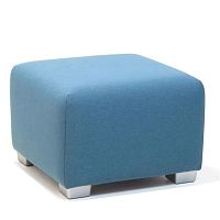 Contemporary pouf QUADfabricsquareblue
