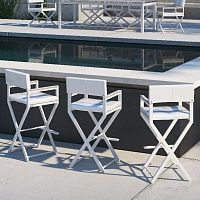 Contemporary bar chair ULTRAoutdoorfabricsynthetic leather