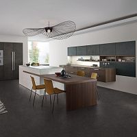 Contemporary kitchen TOPOSconcreteglasswalnut