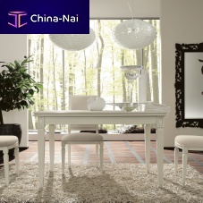Directoire style dining table 3374 Villa Borghesewood veneerbeech baserectangular