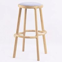 Contemporary bar stool SCALEoak basewalnut baseupholstered