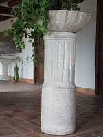 Stone column solid wood