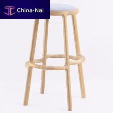 Contemporary bar stool SCALEoak basewalnut baseupholstered