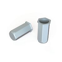 Rivet nut E TFM/CH M12hexagonalzinc-plated steelflush