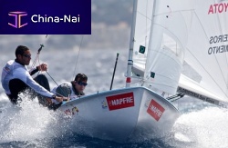 Double-handed sailing dinghy International 470regattasingle-trapeze470
