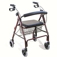 4-wheel rollator BES-WA27aluminumwith seatwith basket