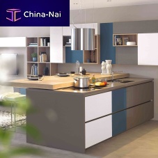 Contemporary kitchen AMBIANCE PATCHWORKoaklaminateisland