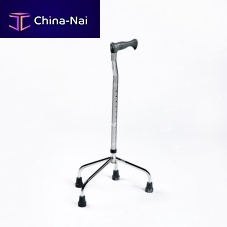 T-handle walking stick QUADquadripodheight-adjustable