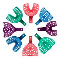 Upper dental impression tray First ImpressionRim-Locklowerperforated
