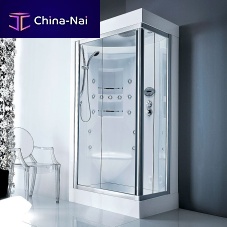 Corner hydromassage cabin ACQUAZZURRA 80-100glasstempered