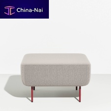 Contemporary ottoman HOFFfabricwoodensteel