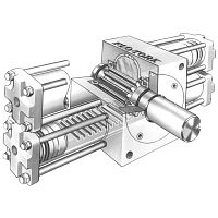 Rotary actuator hydraulicrack-and-piniondouble-acting