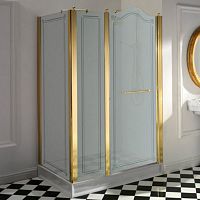 Glass shower cubicle C100SDOLwith hinged doorcornerfrosted glass