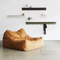 Contemporary bean bag THE ROUSEABOUT leather