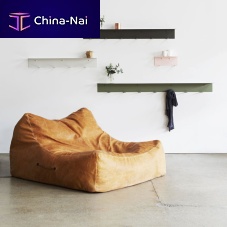Contemporary bean bag THE ROUSEABOUT leather