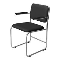 Bauhaus design chair WB2indoorleatherstainless steel base