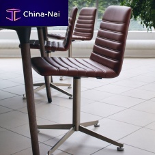 Contemporary chair SPINAL 44indoorleatheraluminum