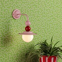 Contemporary wall light NEO indooropalescent glassspherical