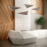 Hanging light fixture MICRO TRIANGLE IItriangularcommercialaluminum