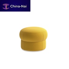 Contemporary pouf CEPE S fabricleatherround
