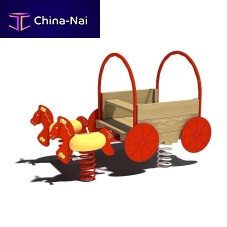 HPL spring rocker COVERED WAGON animaltransport2-person