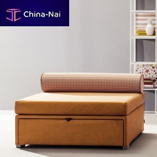 Contemporary ottoman MODEMfabricleathersquare