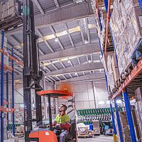 Anti-collision safety system PRLfor forklift trucksfor warehouseconfigurable